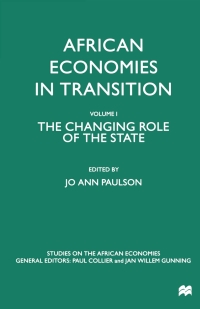 صورة الغلاف: African Economies in Transition 1st edition 9781349274826