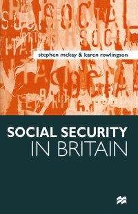 Cover image: Social Security in Britain 1st edition 9780333729793