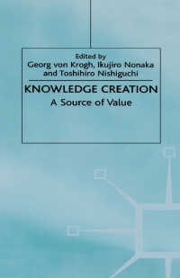 Cover image: Knowledge Creation 9780312229740