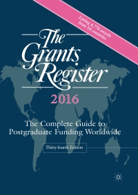 Imagen de portada: The Grants Register 2016 34th edition 9781137434180
