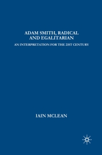 Cover image: Adam Smith, Radical and Egalitarian 9781403977915