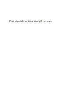 Cover image: Postcolonialism After World Literature 1st edition 9781350053021