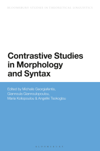 Cover image: Contrastive Studies in Morphology and Syntax 1st edition 9781350273092