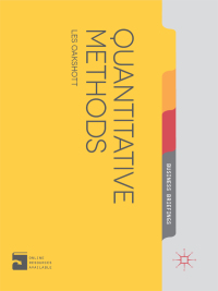 Immagine di copertina: Quantitative Methods 1st edition 9781137340856