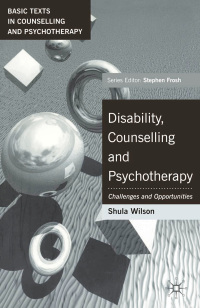 Cover image: Disability, Counselling and Psychotherapy 1st edition 9780333964965