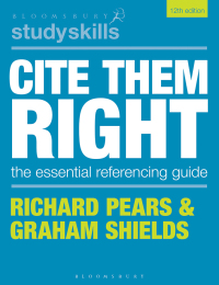 Cover image: Cite Them Right 12th edition 9781350933446