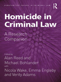 Cover image: Homicide in Criminal Law 1st edition 9780367586577