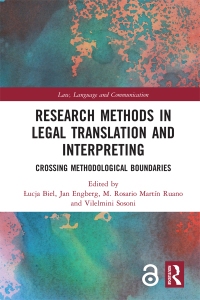 Imagen de portada: Research Methods in Legal Translation and Interpreting 1st edition 9781138492103