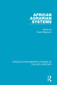 Imagen de portada: African Agrarian Systems 1st edition 9781138489356