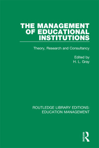 صورة الغلاف: The Management of Educational Institutions 1st edition 9781138545366