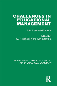 Imagen de portada: Challenges in Educational Management 1st edition 9781138545342