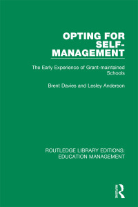 Imagen de portada: Opting for Self-management 1st edition 9781138487840