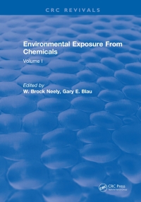 Imagen de portada: Environmental Exposure From Chemicals 1st edition 9781315892689