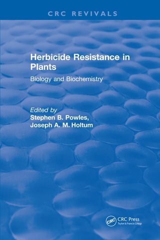 Cover image: Herbicide Resistance in Plants 1st edition 9781315894089