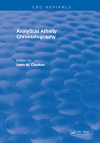 Imagen de portada: Analytical Affinity Chromatography 1st edition 9781315890579