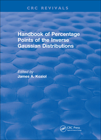 表紙画像: Handbook of Percentage Points of the Inverse Gaussian Distributions 1st edition 9781315892061