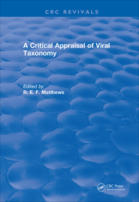 Imagen de portada: A Critical Appraisal of Viral Taxonomy 1st edition 9781315892122