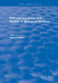 Imagen de portada: EPR and Advanced EPR Studies of Biological Systems 1st edition 9781315892771