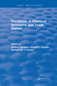 Titelbild: Handbook of Chemical Synonyms and Trade Names 1st edition 9781315893785