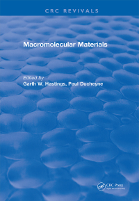 Imagen de portada: Macromolecular Materials 1st edition 9781315895123