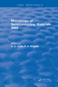 Omslagafbeelding: Microscopy of Semiconducting Materials 2003 1st edition 9781315895536