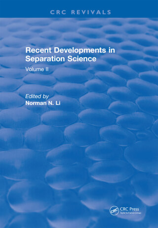Cover image: Recent Developments in Separation Science 1st edition 9781315897127