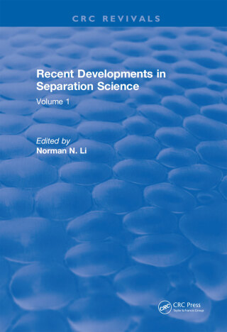 Cover image: Recent Developments in Separation Science 1st edition 9781315897134