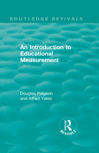 Cover image: An Introduction to Educational Measurement 1st edition 9780815362784