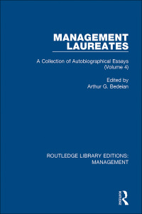 表紙画像: Management Laureates 1st edition 9780815356882