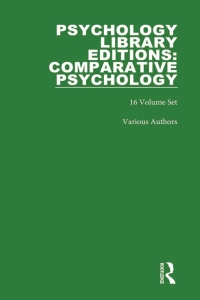 Cover image: Psychology Library Editions: Comparative Psychology 1st edition 9781138503298