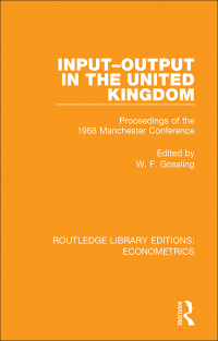 Omslagafbeelding: Input-Output in the United Kingdom 1st edition 9780815354956