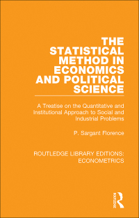 表紙画像: The Statistical Method in Economics and Political Science 1st edition 9780815354222