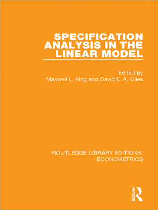 Titelbild: Specification Analysis in the Linear Model 1st edition 9780815350552