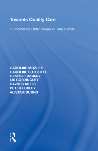Cover image: Towards Quality Care 1st edition 9780815398530