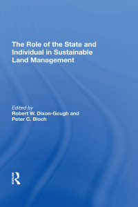 Cover image: The Role of the State and Individual in Sustainable Land Management 1st edition 9781138622753