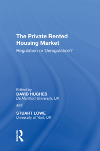 Imagen de portada: The Private Rented Housing Market 1st edition 9780815398127