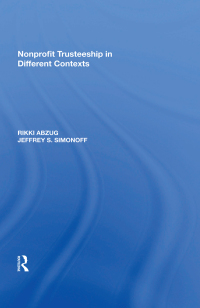 表紙画像: Nonprofit Trusteeship in Different Contexts 1st edition 9781138620025