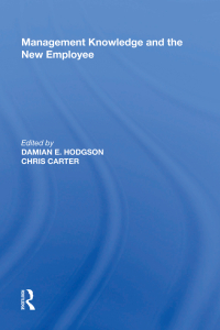 Imagen de portada: Management Knowledge and the New Employee 1st edition 9780815390374