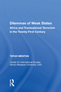 Imagen de portada: Dilemmas of Weak States 1st edition 9780815388555