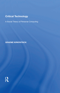 Cover image: Critical Technology 1st edition 9780815388333