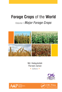 Imagen de portada: Forage Crops of the World, Volume I: Major Forage Crops 1st edition 9781771886840