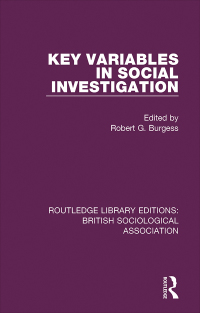 Cover image: Key Variables in Social Investigation 1st edition 9780815347033