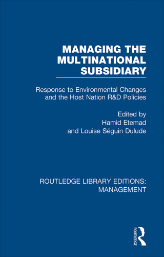 Imagen de portada: Managing the Multinational Subsidiary 1st edition 9780815393191