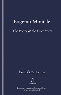 Cover image: Eugenio Montale 1st edition 9780367093969