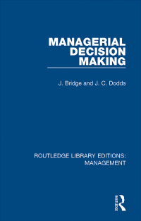 Imagen de portada: Managerial Decision Making 1st edition 9780815391883