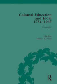 Cover image: Colonial Education and India 1781-1945 1st edition 9780815380832