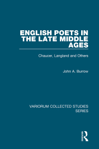 Cover image: English Poets in the Late Middle Ages 1st edition 9781409444558