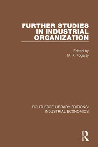 Cover image: Further Studies in Industrial Organization 1st edition 9781138572560