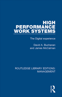 Cover image: High Performance Work Systems 1st edition 9780815367208