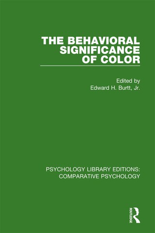 Imagen de portada: The Behavioral Significance of Color 1st edition 9781138574960